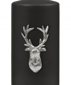 Stag Pillar Candle - Black / Silver-0